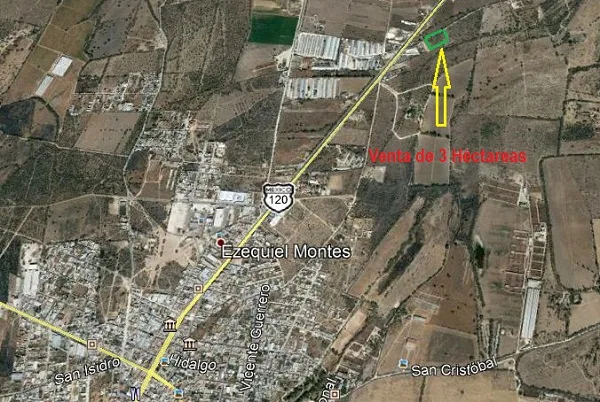 Héctareas en Venta en Ezequiel Montes, Querétaro.
